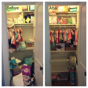 kids room closet before & after